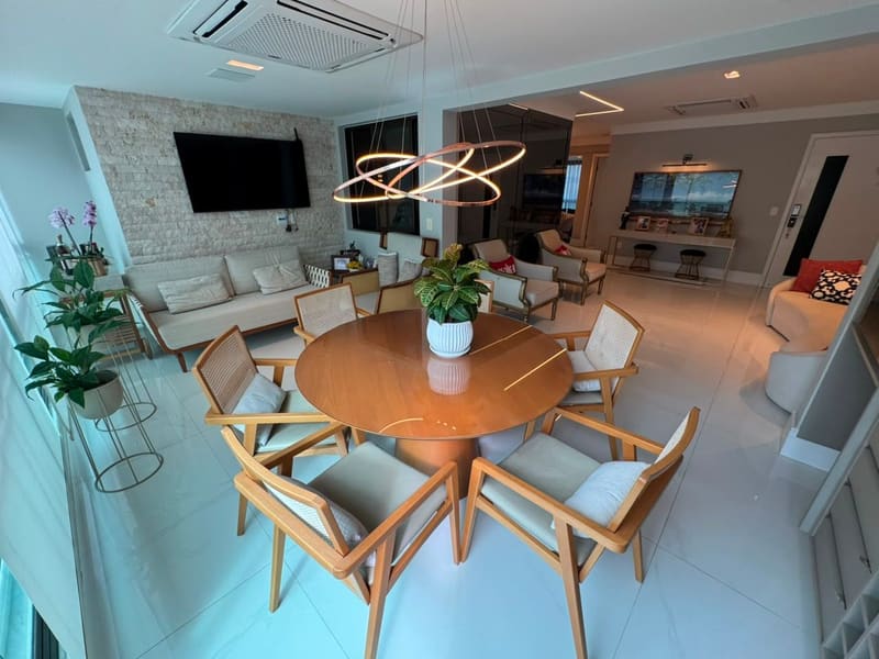 Living and dining areas
