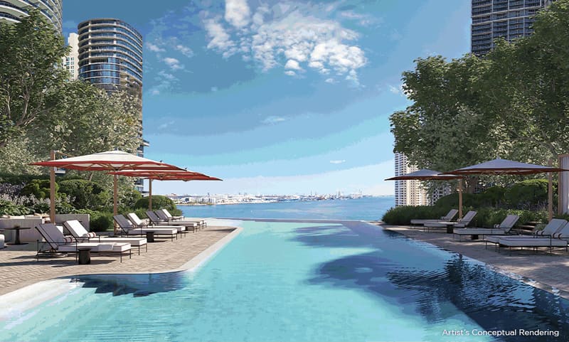 Artist's rendering of the pool deck