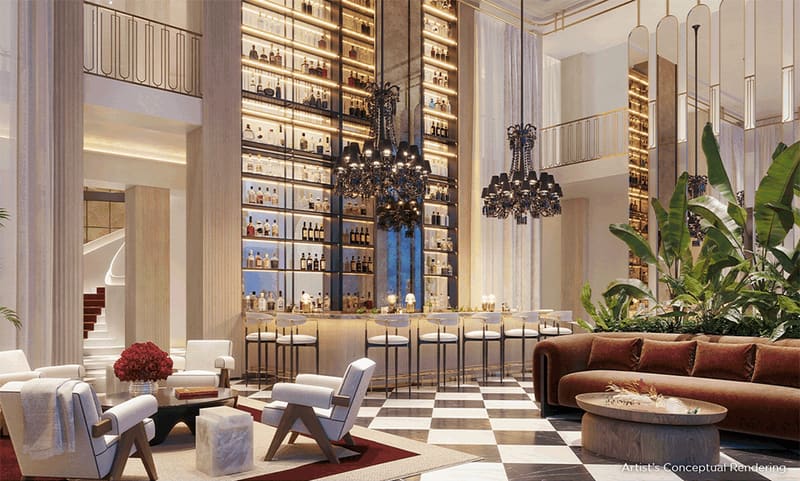 Artist's rendering of the grand salon