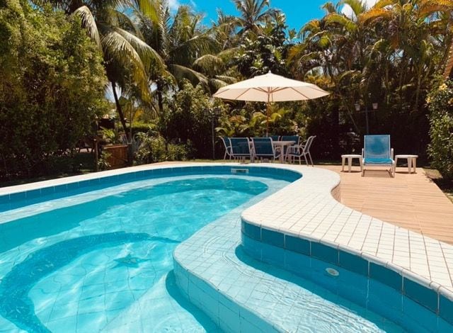Pool and deck in the garden