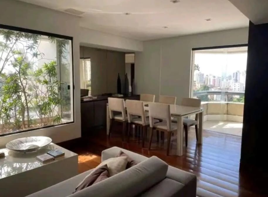 Living and dining room with a view
