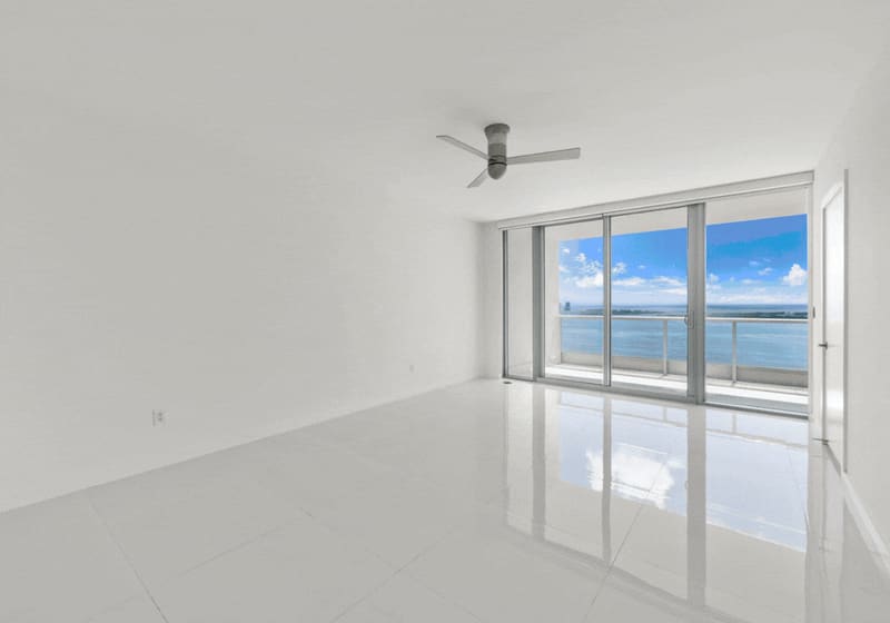 Bedroom with bay views