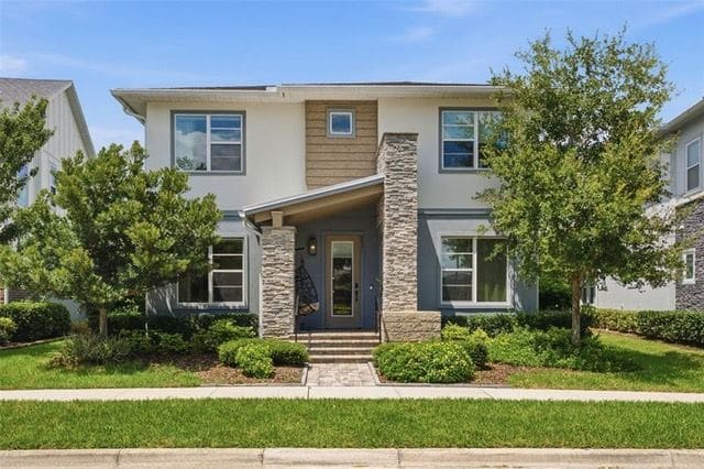 Front of the Laureate Park home in Lake Nona, Orlando