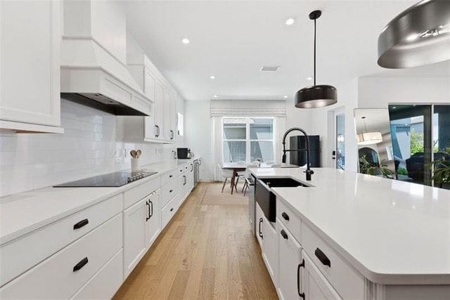Kitchen with upgraded cabinetry and appliances