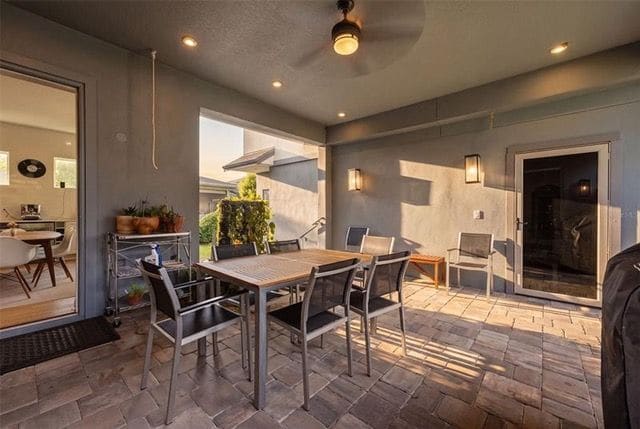 Covered lanai with summer kitchen
