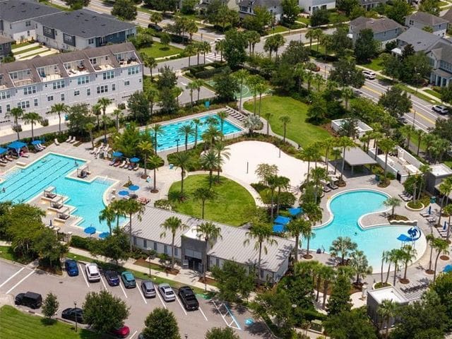Resort-style community pools in Laureate Park