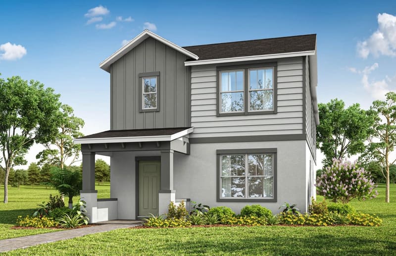 Illustrative rendering of a two-storey bungalow
