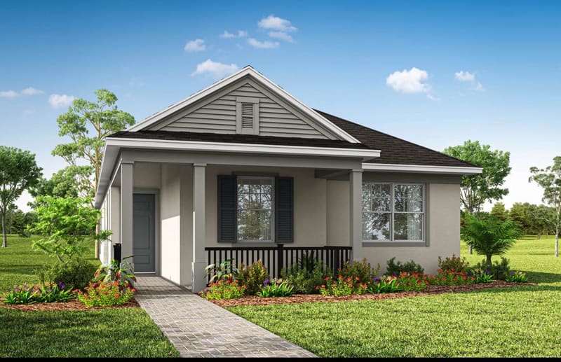 Illustrative rendering of a single-storey cottage home