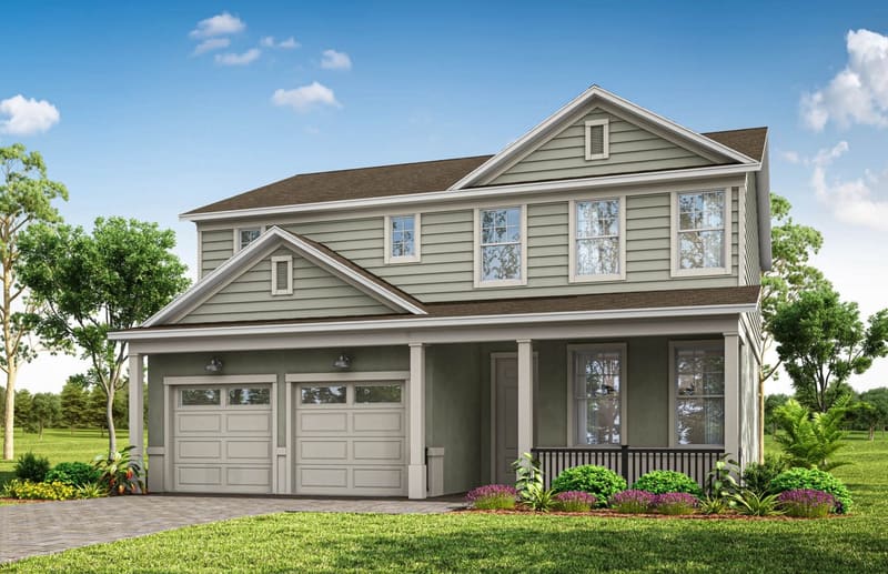 Illustrative rendering of a two-storey single-family home