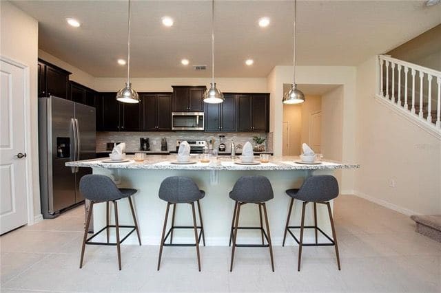 Kitchen island with seating